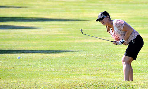 Debbie Vink follows through as she chips on to the green during the 2010 Gunabul Cup at the weekend. The event was won by Jenny Williams, who has only just returned to golf in recent weeks after a break away from the game. Debbie Vink follows through as she chips on to the green during the 2010 Gunabul Cup at the weekend. The event was won by Jenny Williams, who has only just returned to golf in recent weeks after a break away from the game.